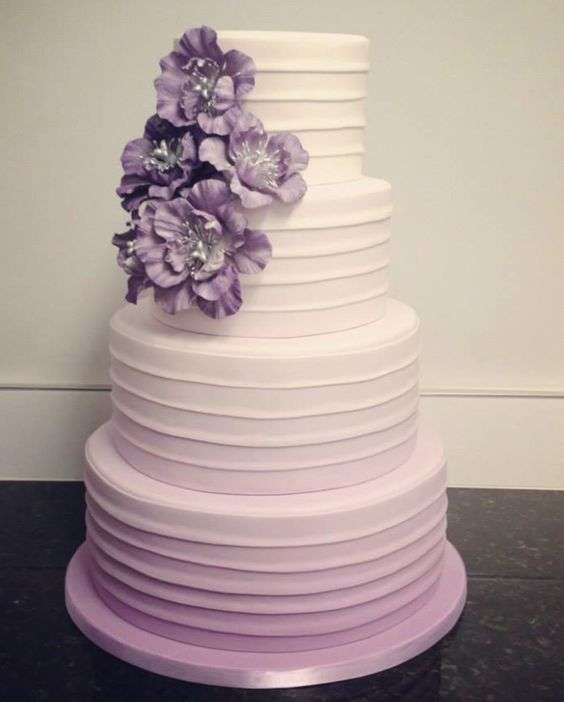 Pink and Purple Colored Wedding Cakes ...